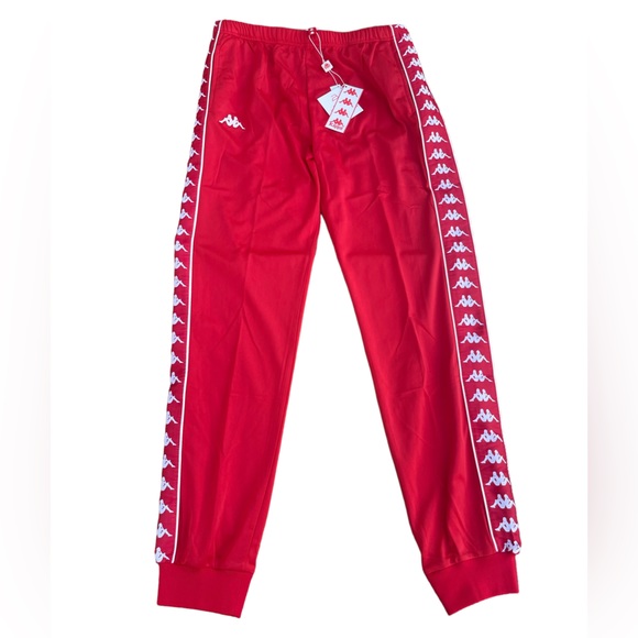 NWT Kappa Womens Bandana Astoria Track Pants Joggers Size Medium Red Mars/White - Picture 1 of 6